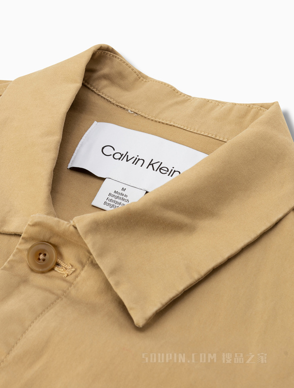 【简约系列】Calvin Klein 22秋冬男女情侣中性工装风翻领夹克40JM513