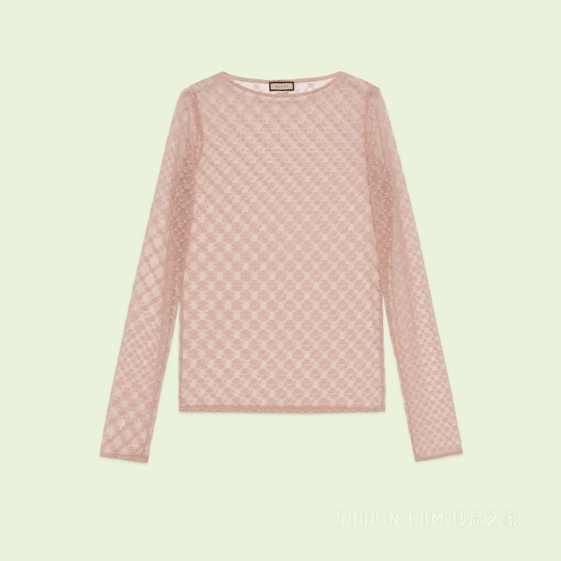 GG星星薄纱上衣 米色