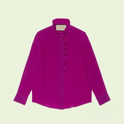 棉质府绸衬衫 紫色