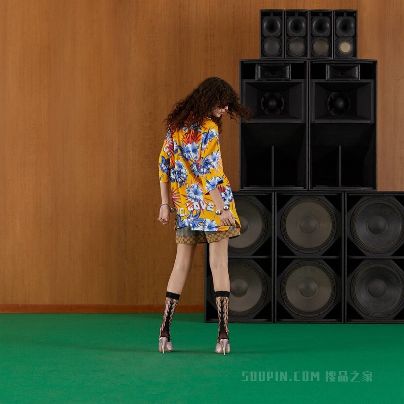 威尔士亲王格纹羊毛亚麻短裤 灰色