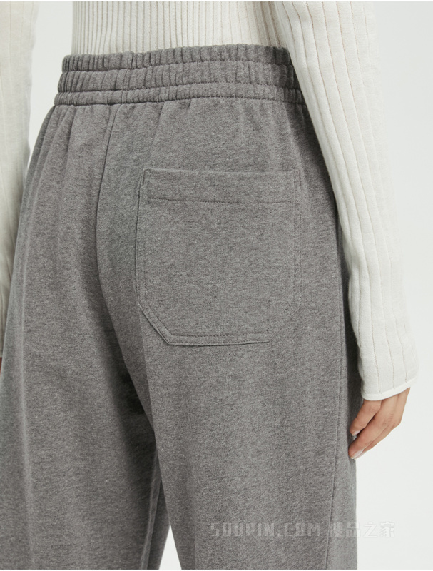 【JENNIE同款】Calvin Klein 22秋冬女纯棉抽绳束脚刺绣休闲裤40WH107