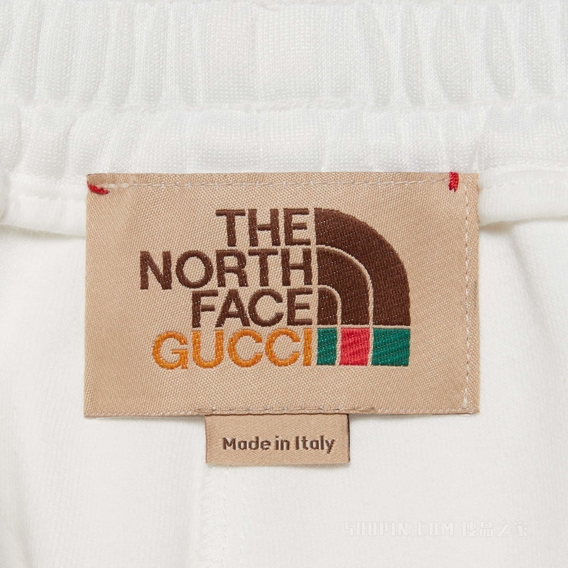 the north face x gucci联名系列针织棉长裤 米白色