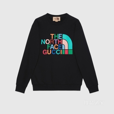 The North Face x Gucci联名系列棉质卫衣 黑色