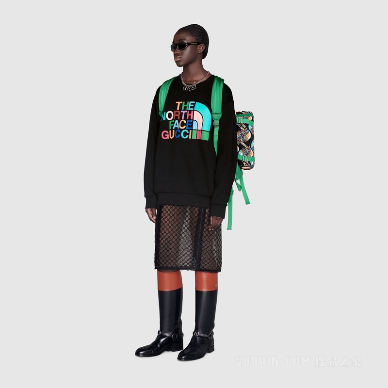 The North Face x Gucci联名系列棉质卫衣 黑色