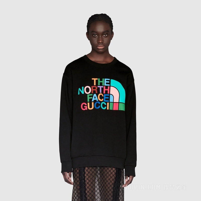 The North Face x Gucci联名系列棉质卫衣 黑色