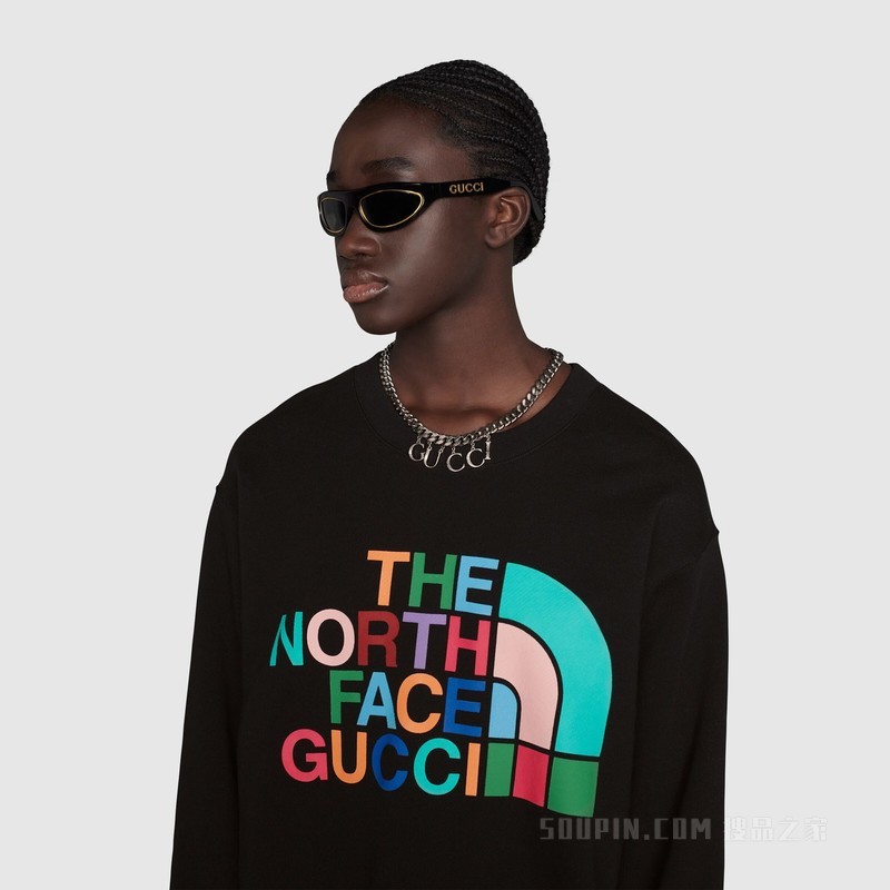 The North Face x Gucci联名系列棉质卫衣 黑色