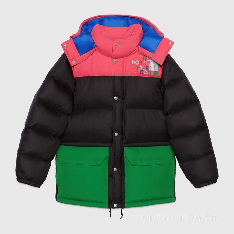 The North Face x Gucci联名系列羽绒夹克 黑色