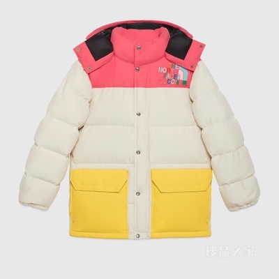 The North Face x Gucci联名系列羽绒夹克 象牙白色