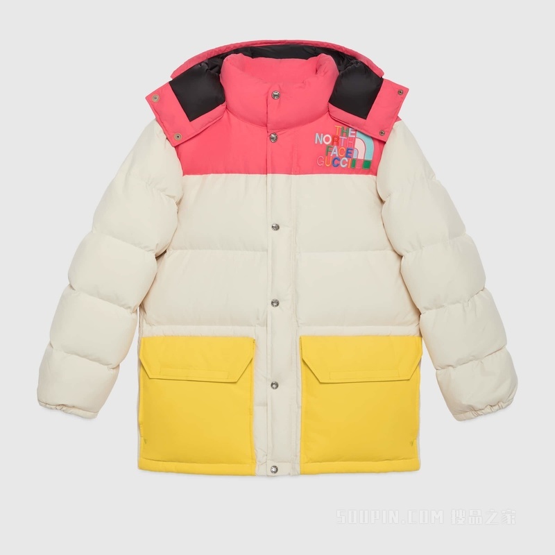 The North Face x Gucci联名系列羽绒夹克 象牙白色