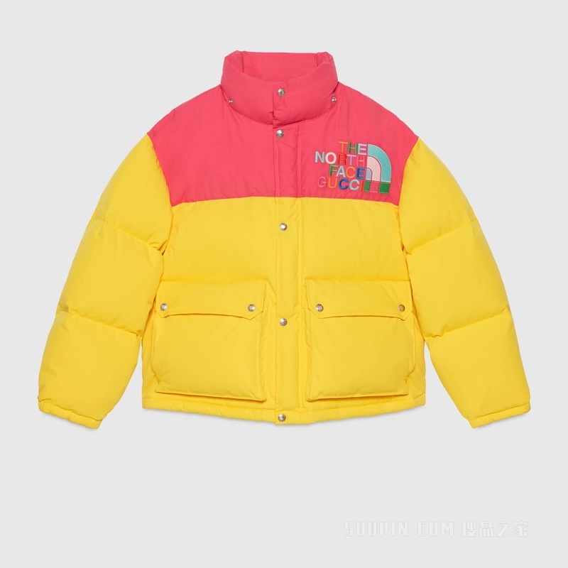 The North Face x Gucci联名系列羽绒夹克 黄色
