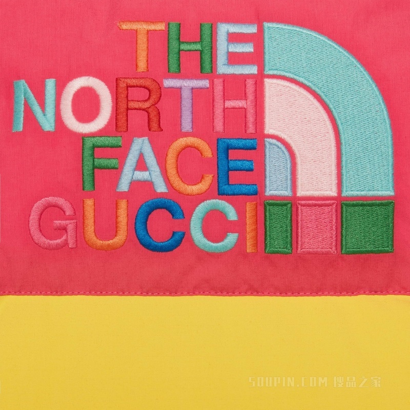 The North Face x Gucci联名系列羽绒夹克 黄色
