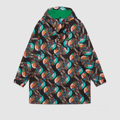 The North Face x Gucci联名系列尼龙大衣 黑色