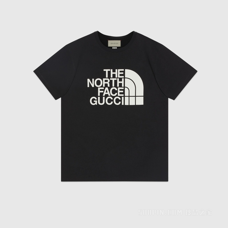 The North Face x Gucci联名系列棉质T恤 黑色/象牙白