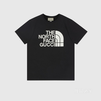 The North Face x Gucci联名系列棉质T恤 黑色/象牙白