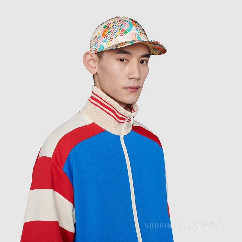 The North Face x Gucci联名系列棒球帽 象牙白色