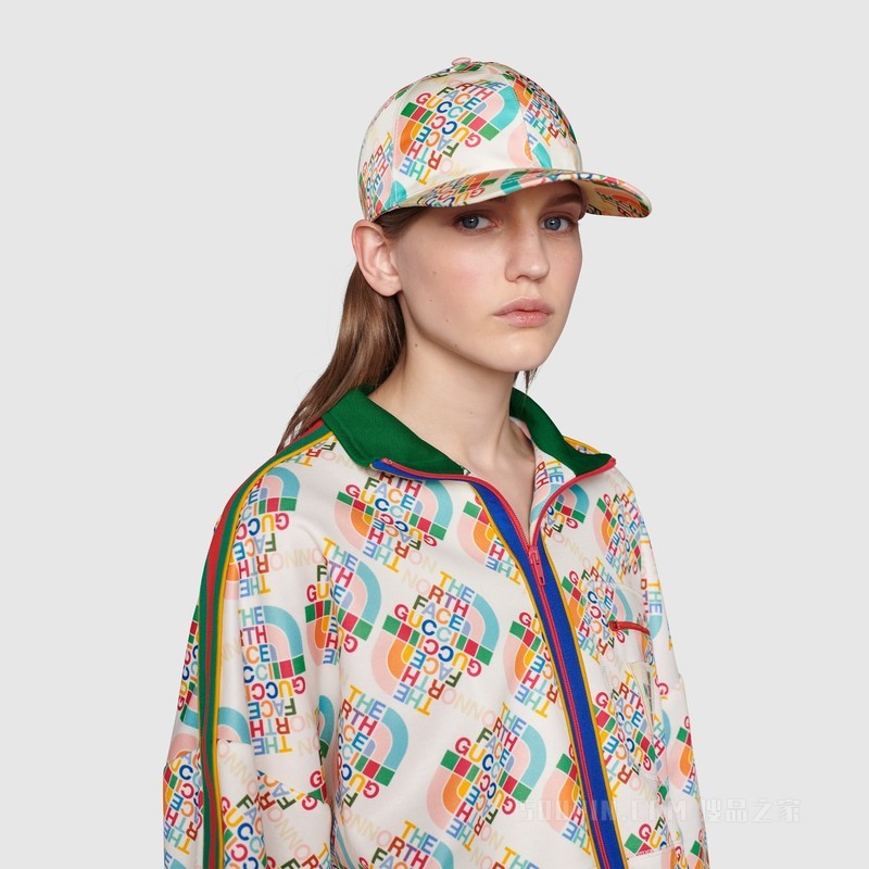 The North Face x Gucci联名系列棒球帽 象牙白色