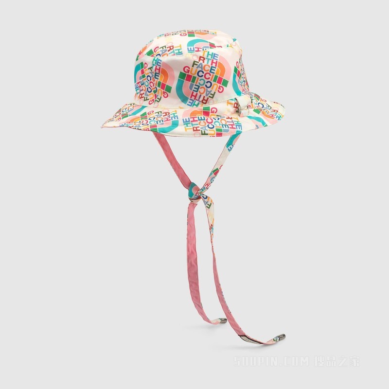 The North Face x Gucci联名系列双面渔夫帽 象牙白色