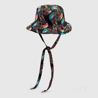 The North Face x Gucci联名系列双面渔夫帽 黑色