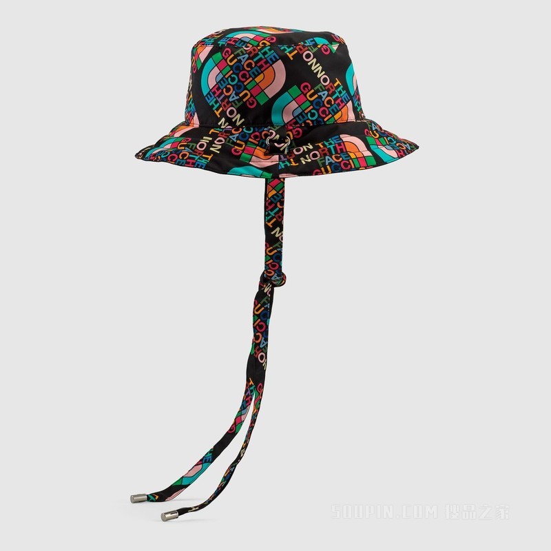 The North Face x Gucci联名系列双面渔夫帽 黑色