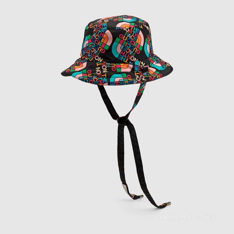 The North Face x Gucci联名系列双面渔夫帽 黑色