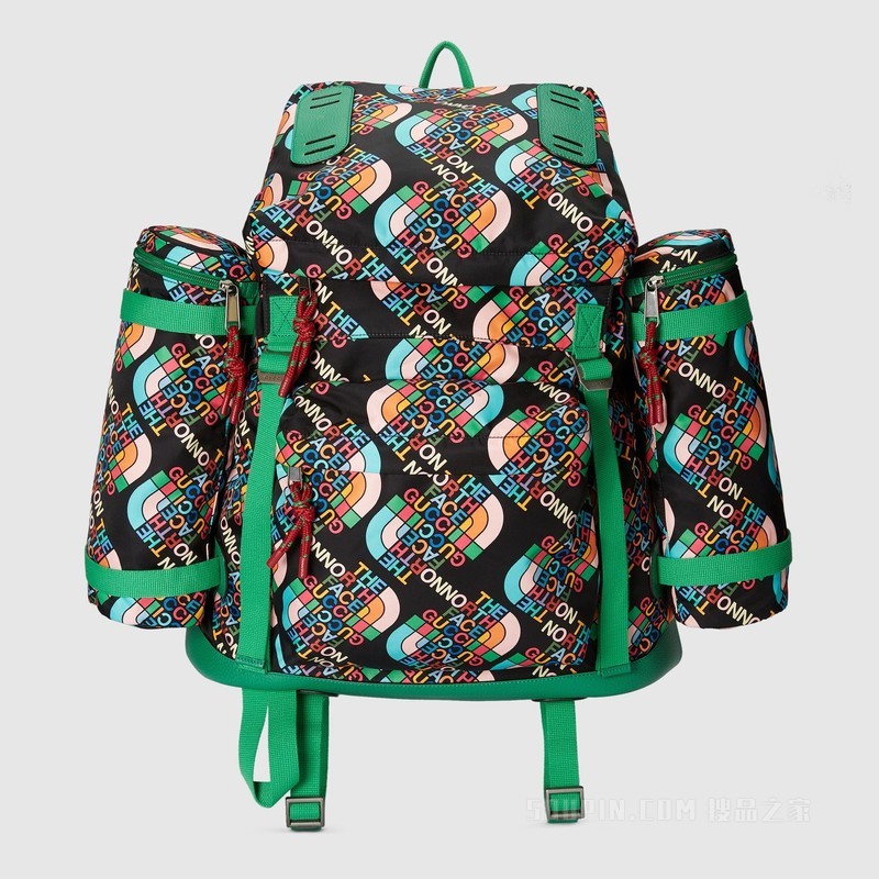 The North Face x Gucci联名系列背包 黑色再生尼龙
