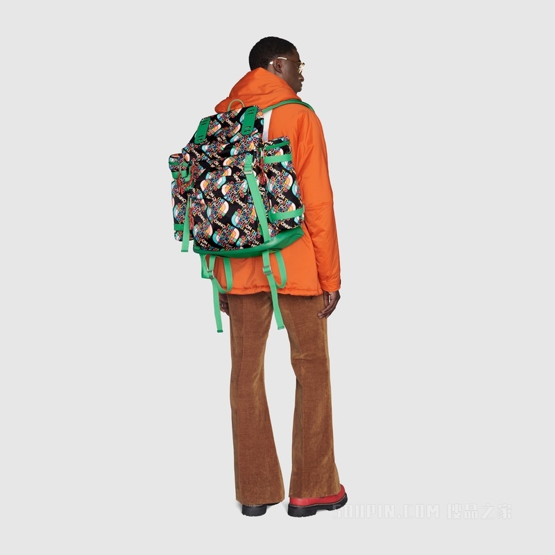 The North Face x Gucci联名系列背包 黑色再生尼龙