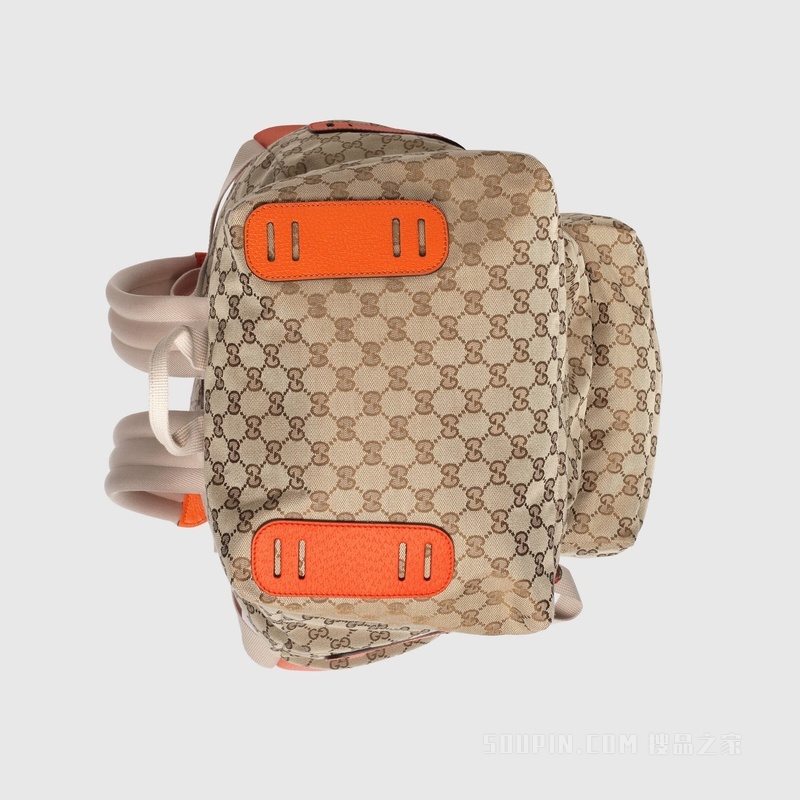 The North Face x Gucci联名系列背包 米色和乌木色GG帆布