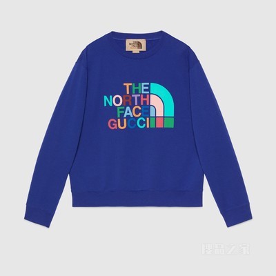 The North Face x Gucci联名系列卫衣 蓝色