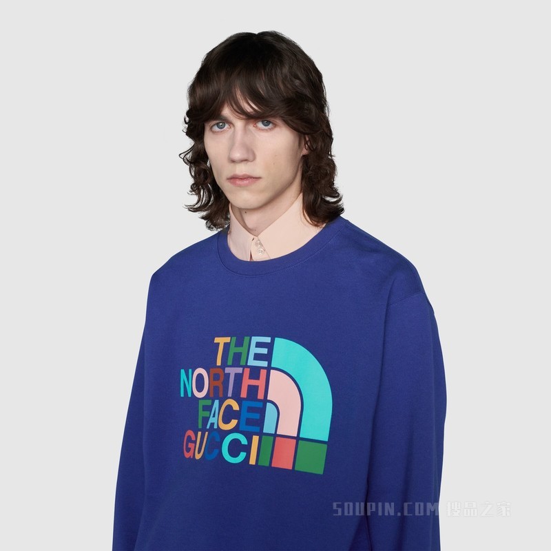 The North Face x Gucci联名系列卫衣 蓝色