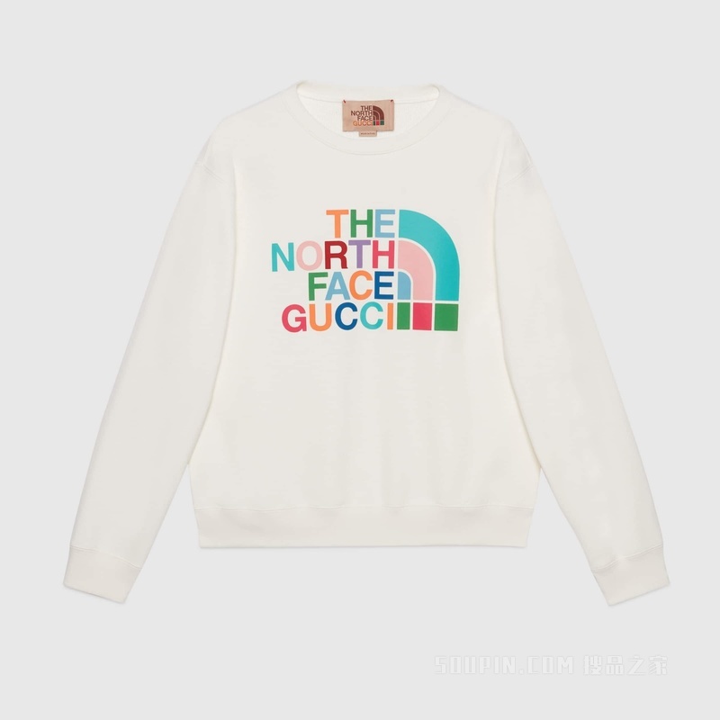 The North Face x Gucci联名系列卫衣 象牙白