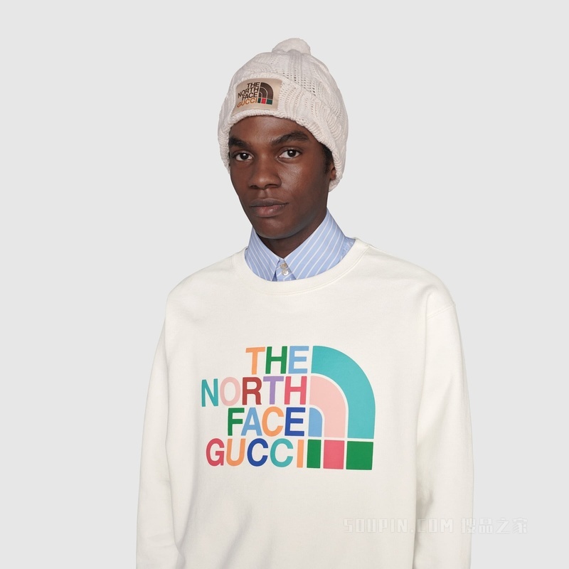 The North Face x Gucci联名系列卫衣 象牙白