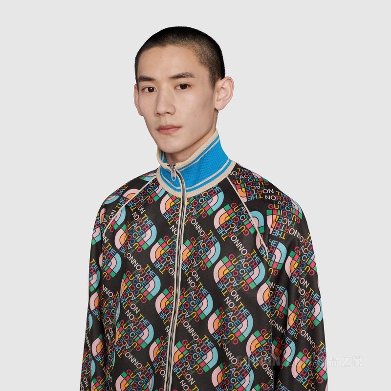 The North Face x Gucci联名系列拉链夹克 黑色