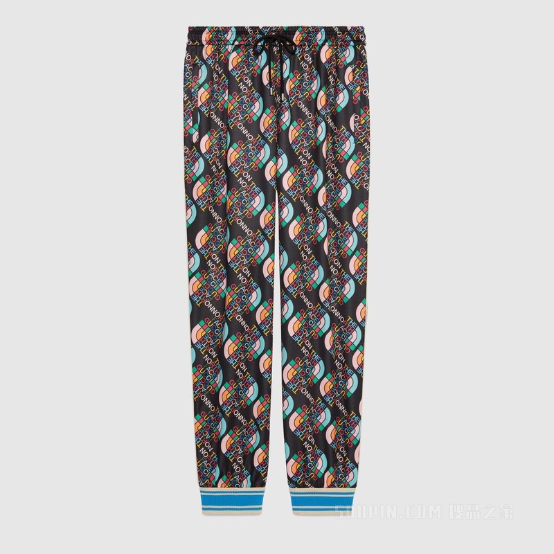 The North Face x Gucci联名系列慢跑长裤 黑色