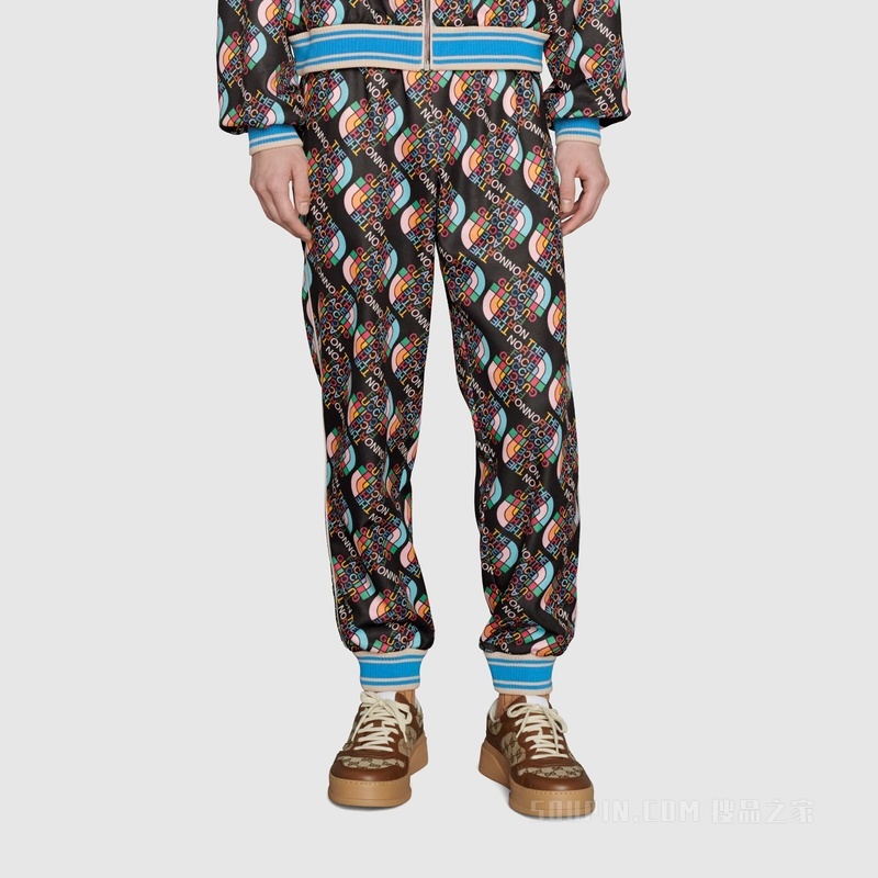 The North Face x Gucci联名系列慢跑长裤 黑色