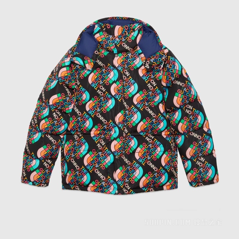 The North Face x Gucci联名系列羽绒夹克 黑色