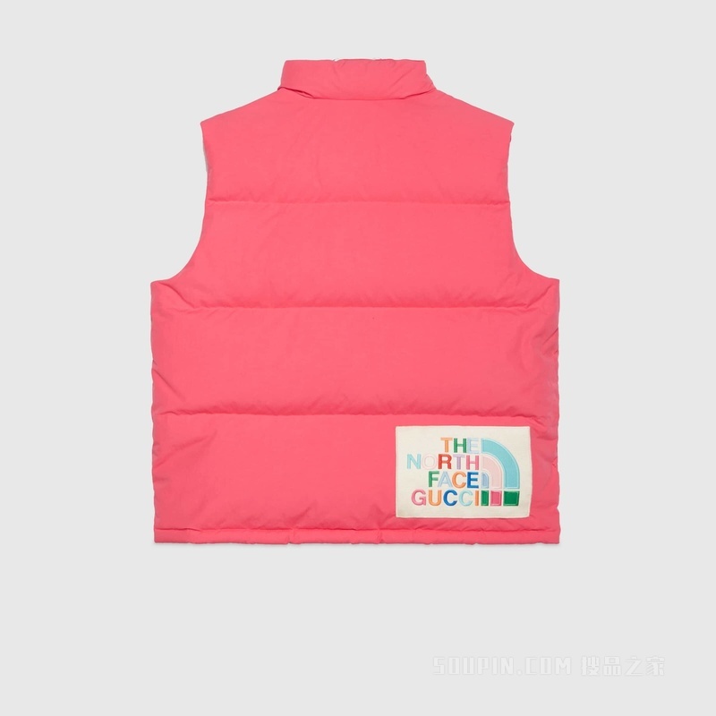 The North Face x Gucci联名系列羽绒马甲 深粉红色