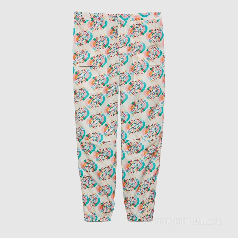 The North Face x Gucci联名系列尼龙长裤 象牙白色