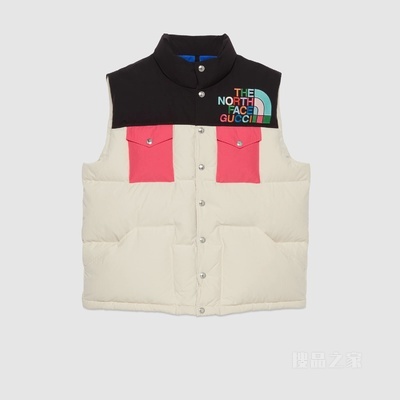 The North Face x Gucci联名系列羽绒马甲 象牙白色