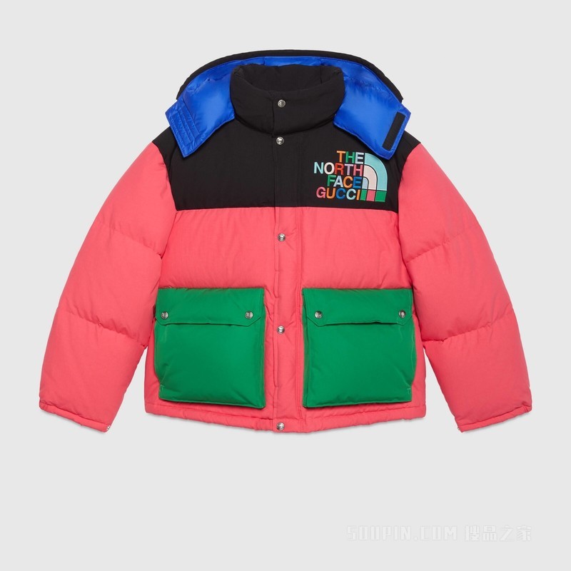 The North Face x Gucci联名系列羽绒夹克 深粉红色