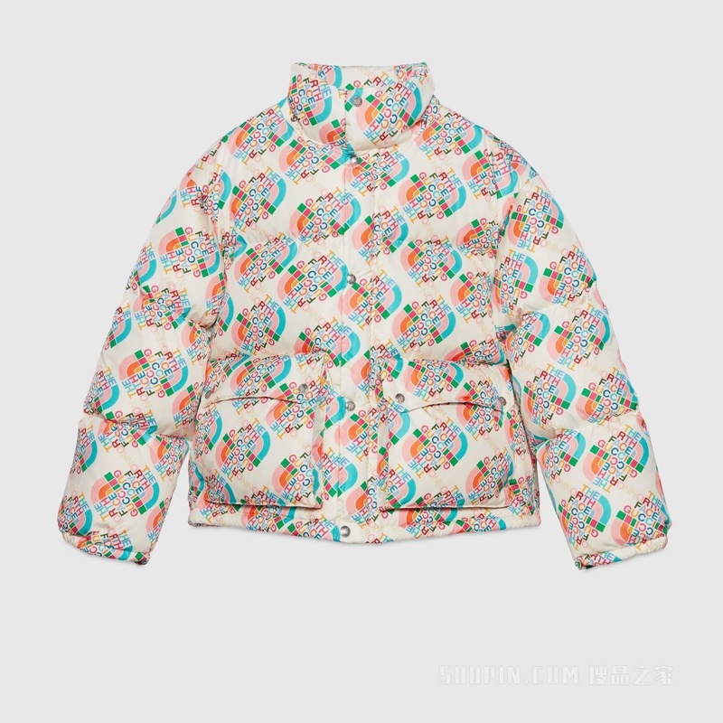 The North Face x Gucci联名系列羽绒夹克 象牙白色