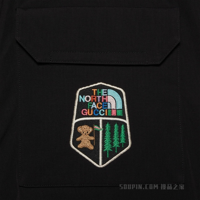 The North Face x Gucci联名系列棉质长裤 黑色