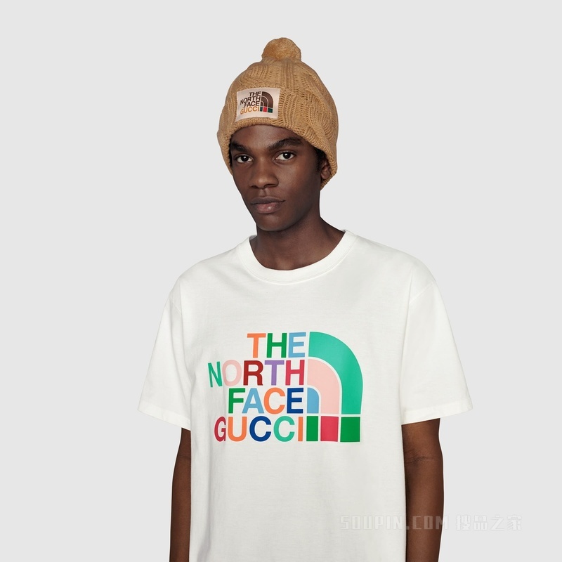 The North Face x Gucci联名系列T恤 象牙白