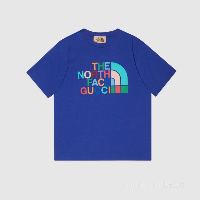 The North Face x Gucci联名系列T恤 蓝色