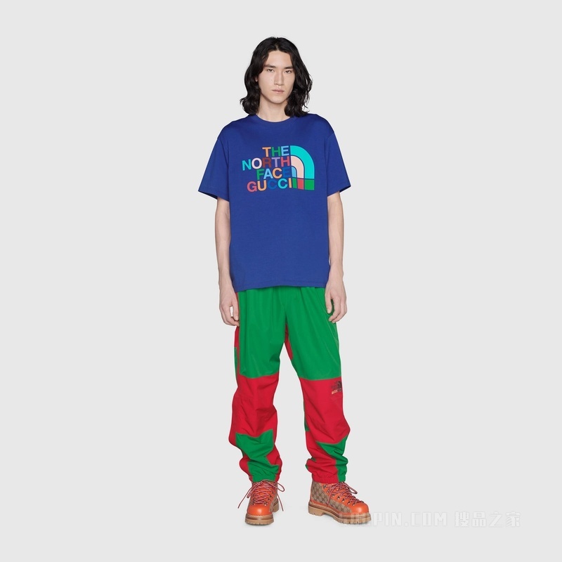 The North Face x Gucci联名系列T恤 蓝色