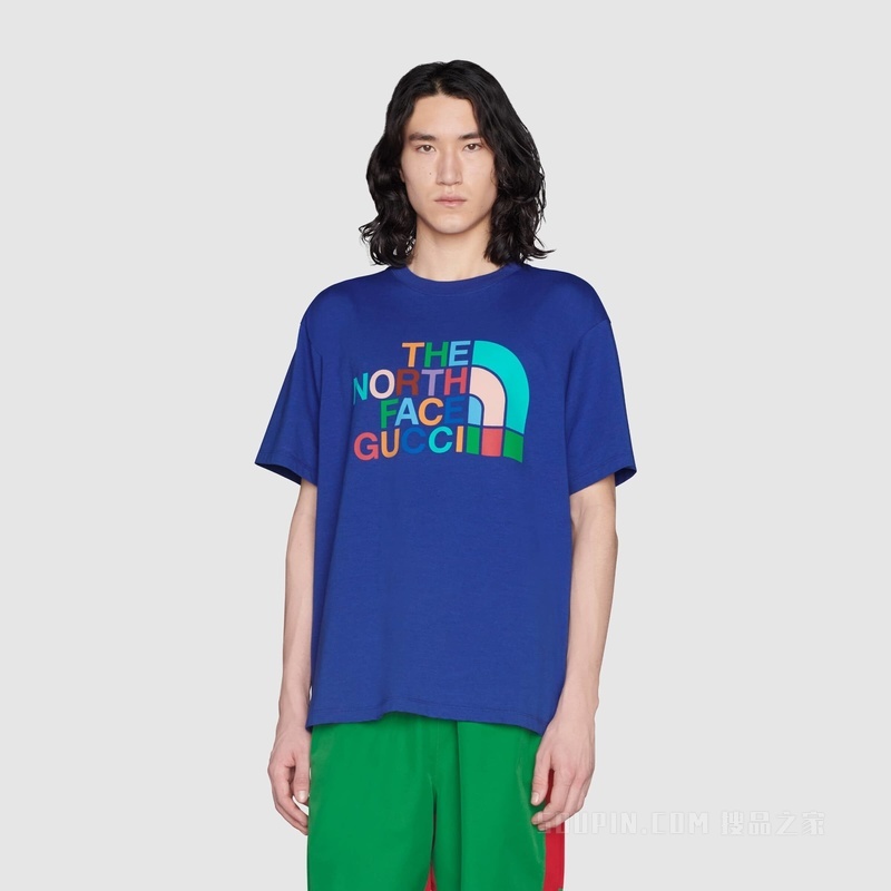 The North Face x Gucci联名系列T恤 蓝色