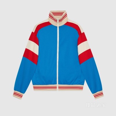 The North Face x Gucci联名系列拉链夹克 浅蓝色