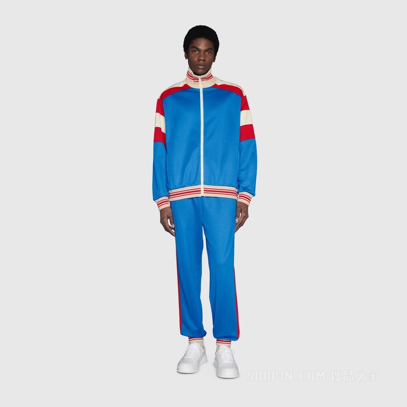 The North Face x Gucci联名系列慢跑长裤 浅蓝色