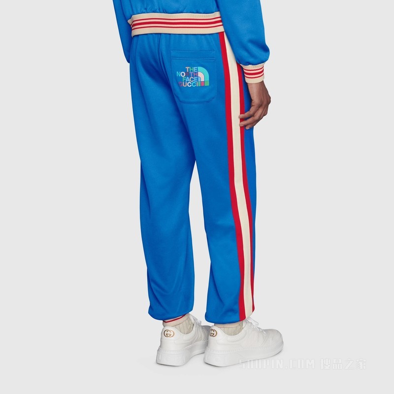 The North Face x Gucci联名系列慢跑长裤 浅蓝色