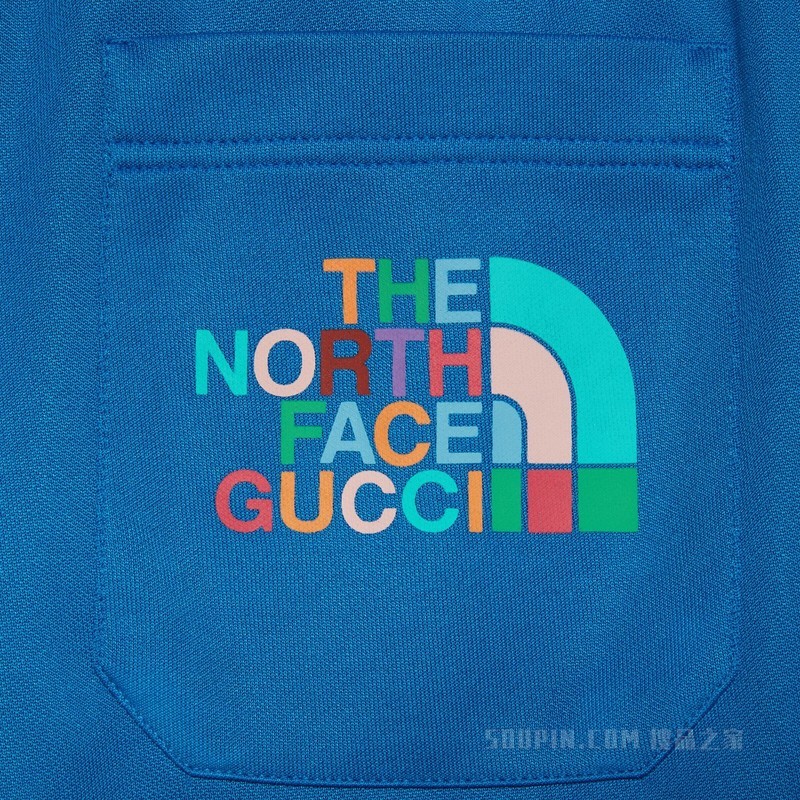 The North Face x Gucci联名系列慢跑长裤 浅蓝色