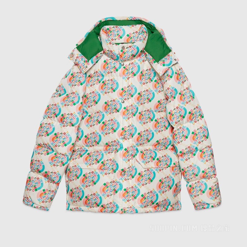 The North Face x Gucci联名系列羽绒夹克 白色